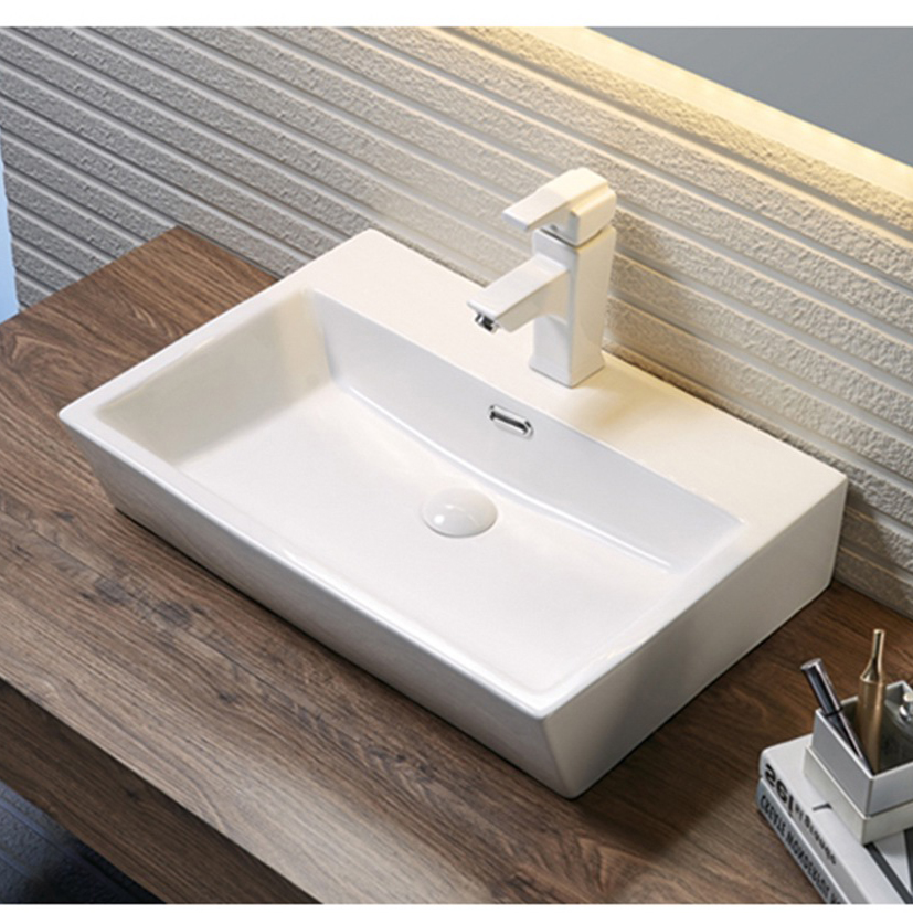 Large Rectangular Ceramic Wash Basin