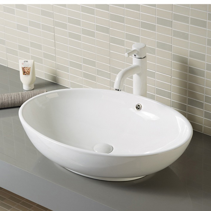 Oval Bathroom Lavatory Sink Face Wash Basin