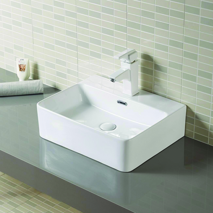 wholesale Rectangular porcelain lavatory wash basin supplier