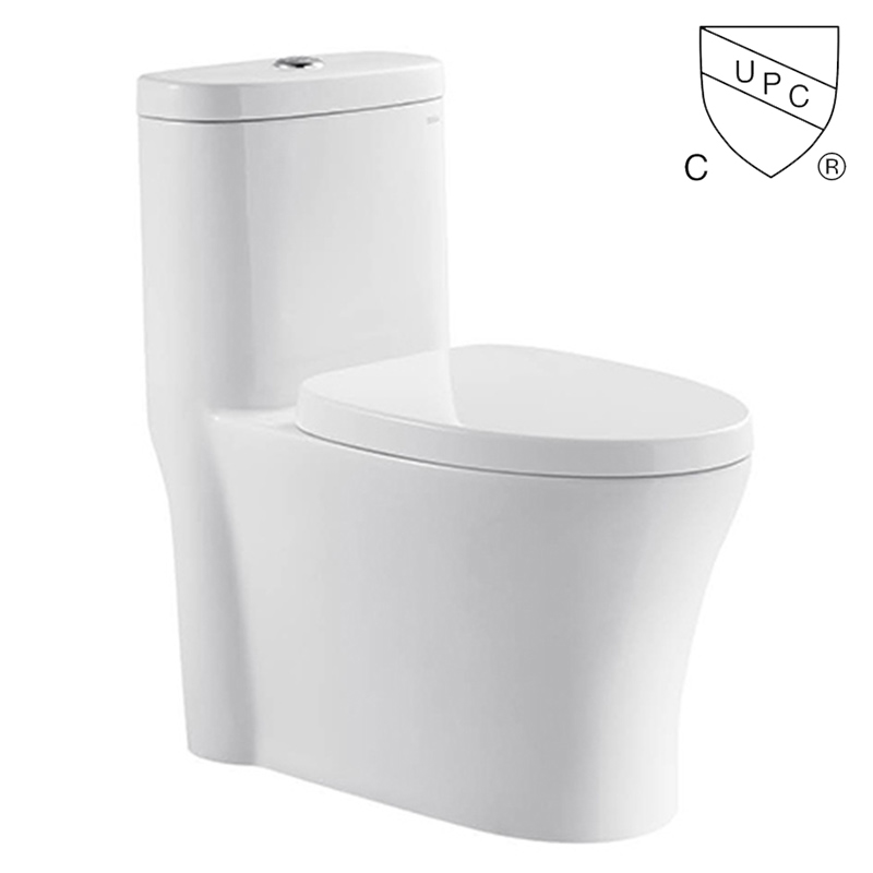 White Standard Height Of Water Closet Glazed Surface Is Self-Cleaning Toilet