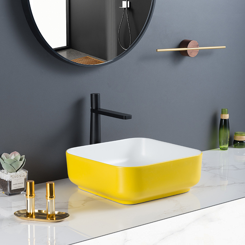 Made Of High Quality Rugged And Durable Ceramic Bathroom Countertop Basin