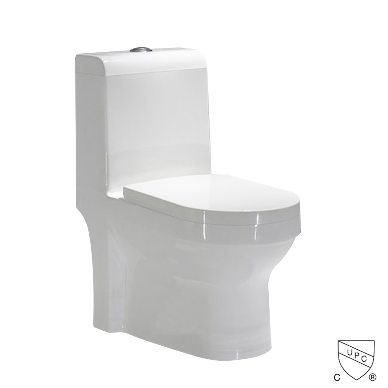 UPC 300 400mm Roughing In 1 Piece Dual Flush Toilet Bowl Self Cleaning Glaze