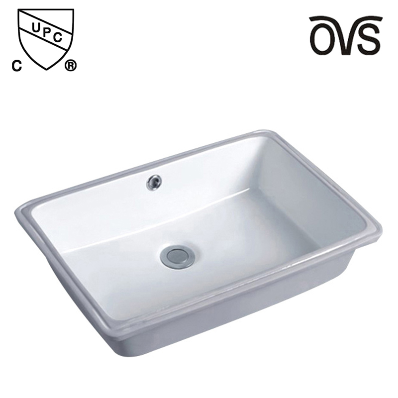 Wholesale Classic Rectangular Shape Ceramic Sink Basin Undermount Sink