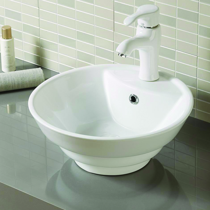 Bathroom Sink White Porcelain Small Hand Wash Art Basin