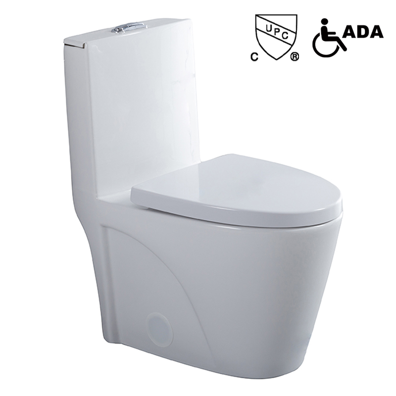 North American Style ADA Dual Flush Ceramic Modern One Piece Toilet