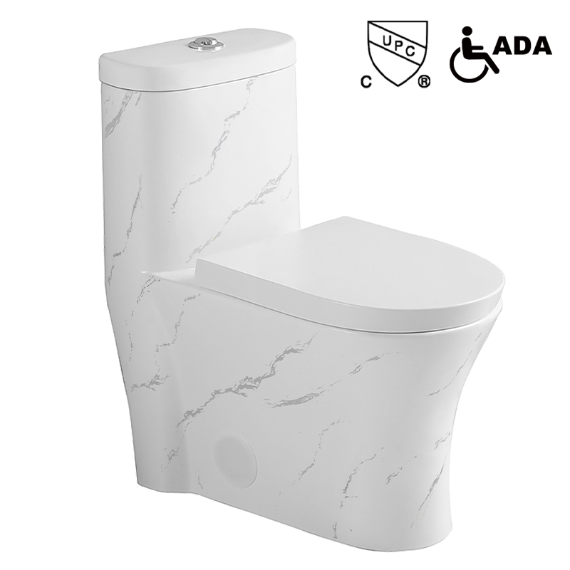 OEM One Piece Toilet Manufacturers- Cupc Certified  American Standard Watersense Ceramic Marble One Piece Toilet