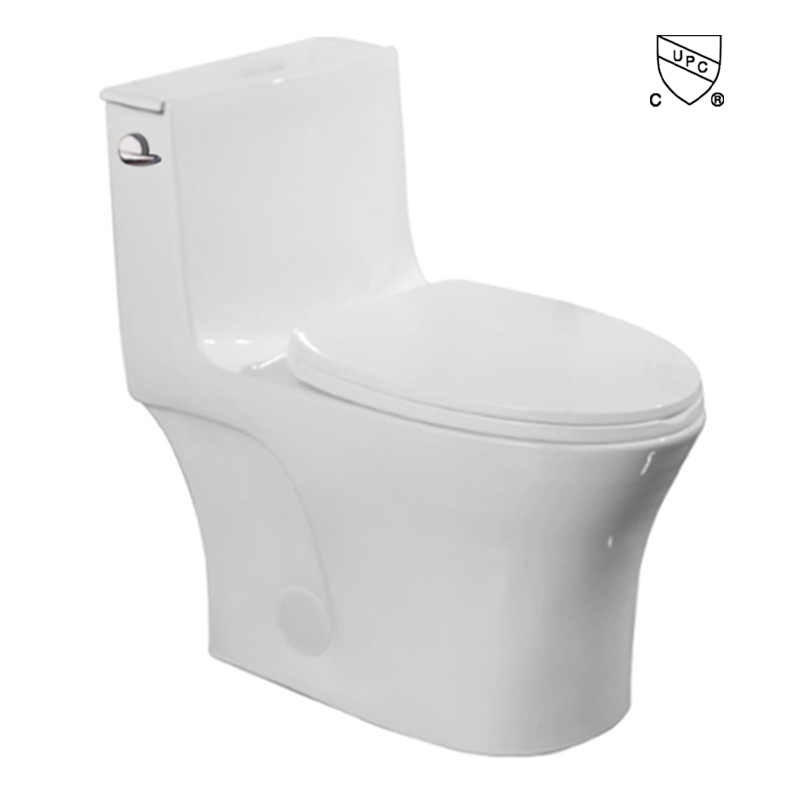 Top Flush Bathroom Easy to Cleaning Ceramic White One Piece Toilet Set