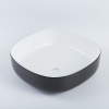 High Quality Thick Porcelain Black Vessel Sink With Polished Surface