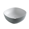 Vitreous china bathroom vessel sink without overflow