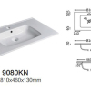 Rectangular Vanity Top Mount Bathroom Sink