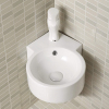 Corner Wall Hung Small Bathroom Pedestal Sink