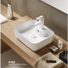 Porcelain Vanity Large Corner Bathroom Sink