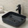 Counter top vitreous china bathroom vessel sink