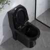 S-Trap power flushing porcelain wc black toilet bowl for Hotel Villa Apartment