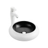 Lavatory ceramic washing basin top porcelain round sink