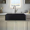 Farm Style Sink Kitchen 30 In.Single Bowl Summer Night Matte Black Care Fireclay