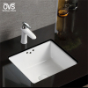 Vitreous china rectangular under-mount bathroom sink