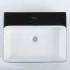 One-Piece Seamless Design Black Bathroom Sink Strong And Durable Basin