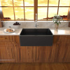 Farm Style Sink Kitchen 30 In.Single Bowl Summer Night Matte Black Care Fireclay