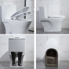 Water Closet Ceramic Commode Toilet Bowl Wc Gray Black Color One Piece Toilet