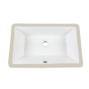 Vitreous china rectangular under-mount bathroom sink