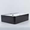 One-Piece Seamless Design Black Bathroom Sink Strong And Durable Basin