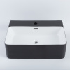 One-Piece Seamless Design Black Bathroom Sink Strong And Durable Basin