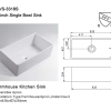 New Upgrade Package & Dimensions Ceramic Kitchen Sink At Lowest Price