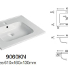 Rectangular Vanity Top Mount Bathroom Sink