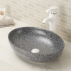 Oval counter top bathroom wash basin