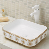 Counter top vitreous china bathroom vessel sink