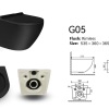 Commercial Black Tankless Wall Mounted Toilet Bowl