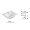 Cabinet Sink White Rectangular Bathroom Vanity Counter Top Basin