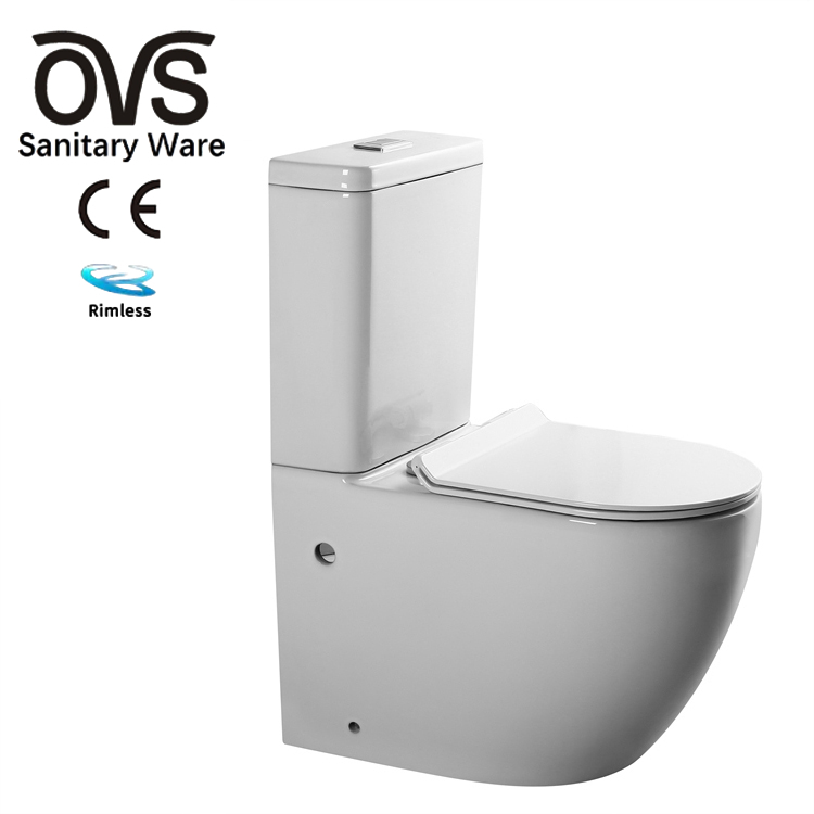 Sanitary Ware Bathroom Ceramic Cheap Rimless Standing China Two Piece Toilet