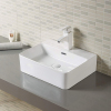 Rectangular porcelain lavatory wash basin