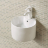 High Quality Round Shape White Wall Mounting Porcelain Basins