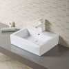 Rectangular Bathroom Home Hotel Ceramic Wash Basin Single Basin