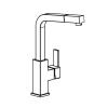 Single Handle Pull Out Kitchen Sink Faucet