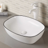 Narrow Vessel Sink without Faucet Hole