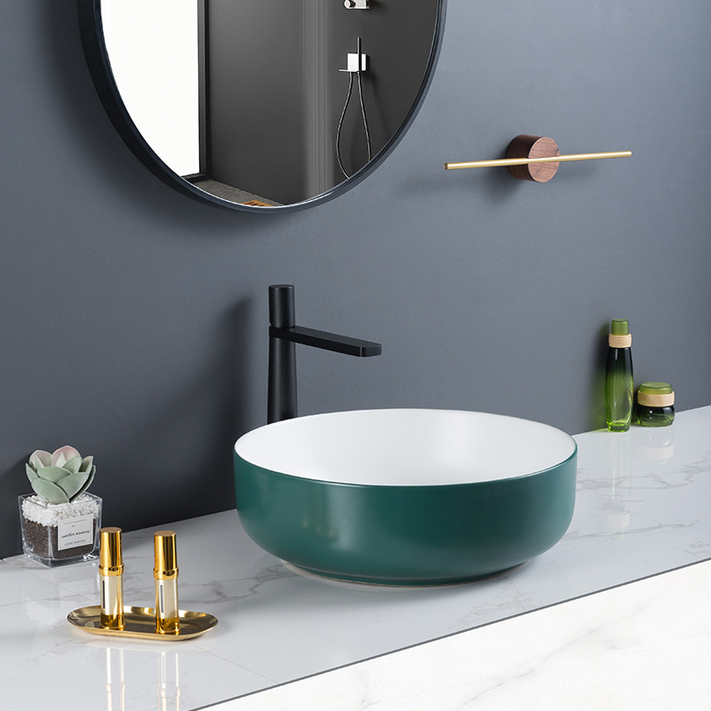 Modern Simple Design Smooth & Polished Porcelain Vessel Bowl Sink