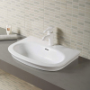 Ceramic Bathroom Bracket Sink With Overflow Hand Wash Basin