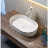 Oval porcelain bathroom wash basin