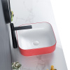 Matt Red Color Porcelain Small bathroom Sink