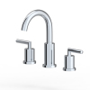 Brass Two Handle Widespread Brushed Nickel Bathroom Faucet