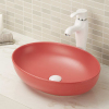 Oval counter top bathroom wash basin