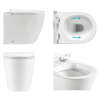 Wc Sanitary Ware Bathroom Gravity Flushing Floor Standing Back To Wall Toilet