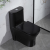 Buy standard tank height single piece black cheap toilets