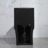 One piece porcelain water closet matte black toilet