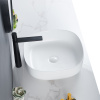 Impact Resistant Materials Ceramic Counter Top Basin With Beautiful Showpiece