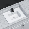 High end design rectangular bathroom hand wash basin square shape bathroom basin luxury bathroom sink with vanity